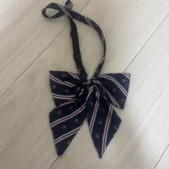 制服 リボン 紺 ネイビー ストライプ スクールリボン