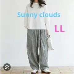 【Sunny clouds】ヒッコリーペインターブカブカ バルーンパンツLL