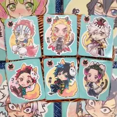 鬼滅の刃 ステッカー 20種 セット シール 猗窩座 童磨 追加　富岡義勇 胡蝶