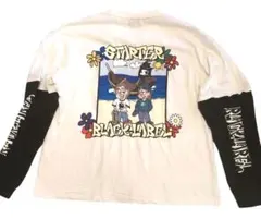 Starter Black Label スターター 長袖シャツ M 黒白系 良品