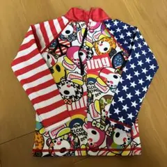 カラフルラッシュガードと水着セット 90cm