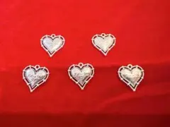 ❤️5個セット❤️ハート　シルバー　パーツ　アクセサリー