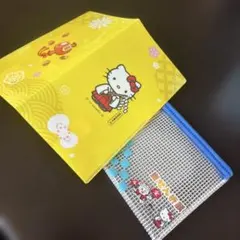 ハローキティ 当せん祈願 クリアファイル＆メッシュポーチ