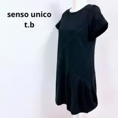 【美品】センソユニコ t.b＊立体 アシンメトリー タック チュニックワンピースのサムネイル