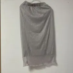 earth シルバー プリーツスカート