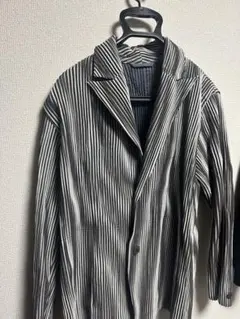 HOMME PLISSE 20awストライプ テーラードジャケットのサムネイル
