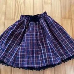 アクシーズ　チェック柄フレアミニスカート