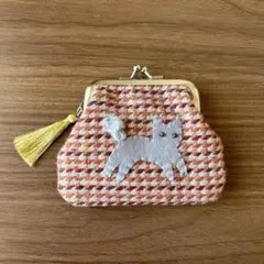 ハンドメイド がま口ミニポーチ ユキエモン フラッグスター