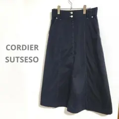 定価2万8600円 CORDIER SUTSESOエルザ ステッチフレアスカート