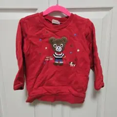 MIKI HOUSE 赤い長袖トレーナー 100cm