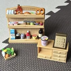 【人気！】シルバニアファミリー 森のスーパーマーケット ハイシェルフ レジ 食料