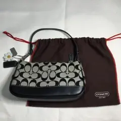極美品】COACH コーチ アクセサリーポーチ キャンバス 黒 6094 - メルカリ
