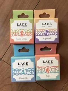 Disney プリンセス　ロールステッカー4個セット