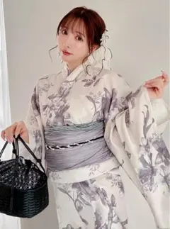 【新品】GRL 三上悠亜 3点セット2Way花柄セパレート浴衣アクセサリー付き✨