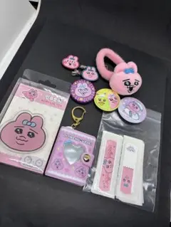 おぱんちゅうさぎ　クリップ缶バッジスマホリングミニケースヘアゴム絆創膏