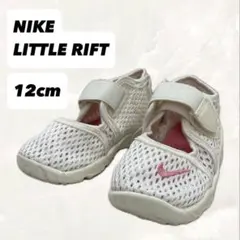 【美品】Nike リフト エアリフト ベビーサンダル ホワイト/ピンク ロゴ刺繍