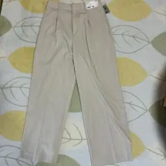 UNIQLO タックワイドパンツ L ナチュラル