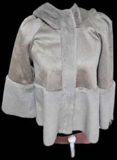 ​【美品】FEERICHELU エコファー×フェイクムートン フードコート