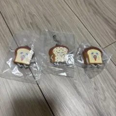 パンどろぼう　カプセルトイ　ガチャ　ぺたんこマスコット　キーホルダー　3個セット