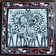 ○ アフリカの絵画、ティンガティンガ、ズベリ、ピンクレオパード