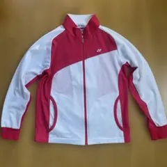 YONEX メッシュ ジップアップジャケット M 赤/白