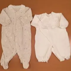 ロンパース 50〜70㎝  ☆無地とクマ柄２着