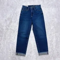 anyFam　アンクル ボーイフレンドデニム　テーパード　ストレッチ　Ｓサイズ