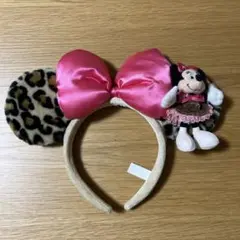 ミニーマウス ヒョウ柄カチューシャ