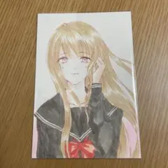 手書きイラスト アナログイラスト オリジナルイラスト ポストカードサイズ