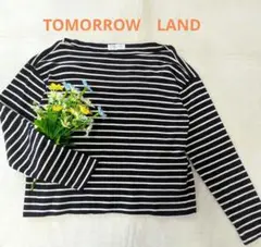 【TOMORROW LAND】黒ボーダー 長袖Tシャツ　綿100％　日本製