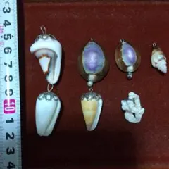 ペンダントトップ(貝と珊瑚)