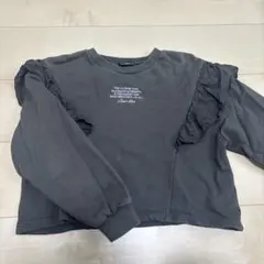 ジェニィラブ⭐︎フリル付きグレー トレーナー 140cm