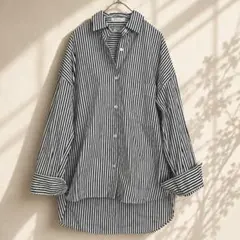 未使用級✨23SS✨23区×リべコ シャツ 麻 洗える 大きいサイズ 50 6L 