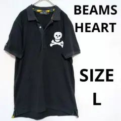 BEAMS HEART 半袖 ポロシャツ ゴルフウェア ドクロ刺繍ロゴ スカルのサムネイル