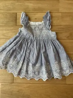 ベビー服 ワンピース ギンガムチェック 刺繍のサムネイル