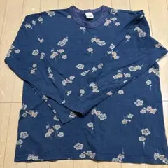 Dry Bones 花柄 長袖カットソー ネイビー Mサイズのサムネイル