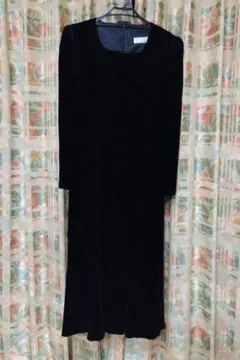 東京ソワール　ベルベット　ロングワンピース　フォーマル　9号サイズ　美品