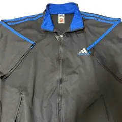 adidas トラックジャケット ブラック/ブルー