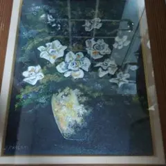 風景画 油絵 （額縁)