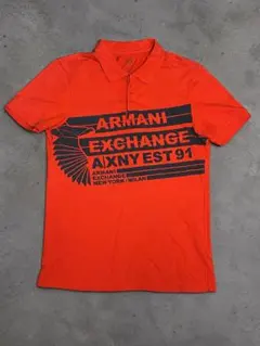 【美品✨️】ARMANI EXCHANGE ポロシャツ オレンジ Y2K 短丈のサムネイル