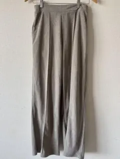 しまむら　Lutique リブストレートパンツ