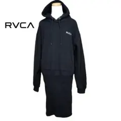 RVCA ルーカ パーカー フーディー ワンピース フード ロゴ 黒 ブラック