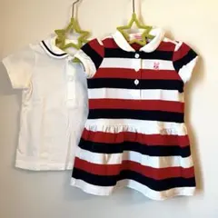 HOT BISCUITS ブラウス ポロワンピース セット 80