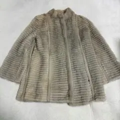 ミンクコート リアルファー 毛皮 ホワイト 9 高級毛皮 moonbat far