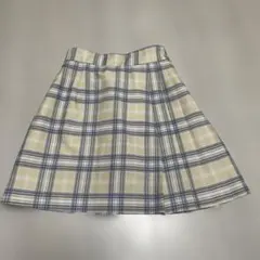 チェック柄プリーツスカート S