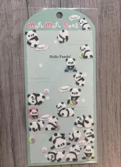 平成レトロ ふわふわシール もふもふシール　パンダ
