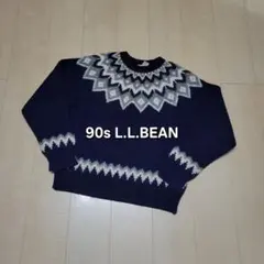 90s L.L.BEAN★ノルディック柄 ニット エルエルビーン ヴィンテージ