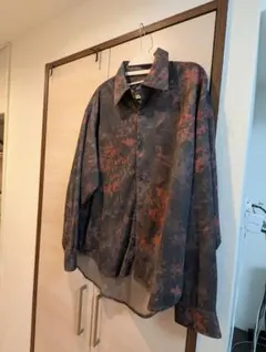 【試着のみ】HARE 長袖柄シャツ メンズフリーサイズ 厚手