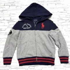 美品】ポロラルフローレン キッズ パーカー 切り替え 4T 110
