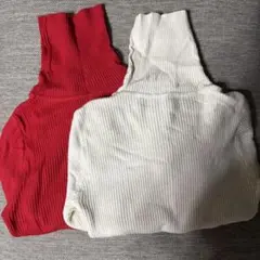 nugu リブ編みタートルネック2色セット